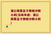 蒲公英覆盆子黄精沙棘小蓟(五味丰盛：蒲公英覆盆子黄精沙棘小蓟)