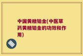 中国黄精铂金(中医草药黄精铂金的功效和作用)