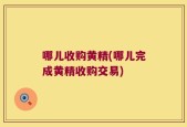 哪儿收购黄精(哪儿完成黄精收购交易)