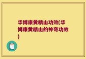 华博康黄精山功效(华博康黄精山的神奇功效)