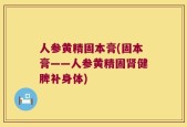 人参黄精固本膏(固本膏——人参黄精固肾健脾补身体)