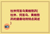 杜仲何首乌黄精熬药(杜仲、何首乌、黄精熬药的健康功效特点简述)
