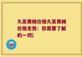 久蒸黄精价格久蒸黄精价格走势：你需要了解的一切)