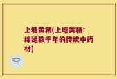 上塘黄精(上塘黄精：绵延数千年的传统中药材)