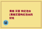 黄精 苁蓉 枸杞泡水(黄精苁蓉枸杞泡水的好处