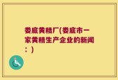 娄底黄精厂(娄底市一家黄精生产企业的新闻：)