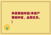 承德黄精种苗(承德产黄精种苗，品质优良。)