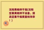 沈阳黄精烘干箱(沈阳坚果黄精烘干设备，提高坚果干燥质量和效率！)
