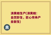 滇黄精生产(滇黄精：自然野生，匠心传承产业新生)