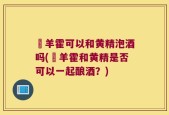 滛羊霍可以和黄精泡酒吗(滛羊霍和黄精是否可以一起酿酒？)