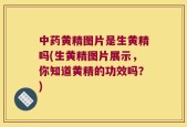 中药黄精图片是生黄精吗(生黄精图片展示，你知道黄精的功效吗？)