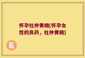 怀孕杜仲黄精(怀孕女性的良药，杜仲黄精)