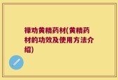 禄劝黄精药材(黄精药材的功效及使用方法介绍)