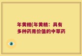 年黄精(年黄精：具有多种药用价值的中草药
