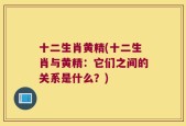 十二生肖黄精(十二生肖与黄精：它们之间的关系是什么？)