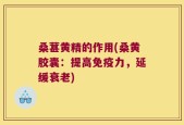 桑葚黄精的作用(桑黄胶囊：提高免疫力，延缓衰老)