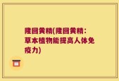 隆回黄精(隆回黄精：草本植物能提高人体免疫力)