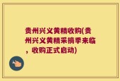 贵州兴义黄精收购(贵州兴义黄精采摘季来临，收购正式启动)