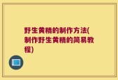 野生黄精的制作方法(制作野生黄精的简易教程)