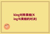 king对阵黄精(King与黄精的对决)