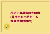 枸杞子桑葚黄精龙眼肉(养生滋补小帖士：五种健康食材推荐)