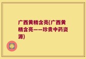 广西黄精含亮(广西黄精含亮——珍贵中药资源)