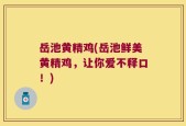 岳池黄精鸡(岳池鲜美黄精鸡，让你爱不释口！)