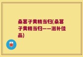 桑葚子黄精当归(桑葚子黄精当归——滋补佳品)