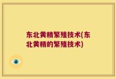 东北黄精繁殖技术(东北黄精的繁殖技术)