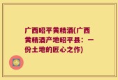 广西昭平黄精酒(广西黄精酒产地昭平县：一份土地的匠心之作)