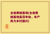 全南黄精基地(全南黄精基地喜获丰收，丰产助力乡村振兴)