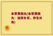 本草黄精丸(本草黄精丸：滋阴补肾，养生长寿)