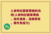 人参枸杞鹿茸黄精的功效(人参枸杞鹿茸黄精，滋补强身，延缓衰老，提升免疫力)