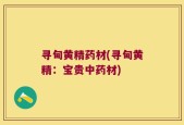 寻甸黄精药材(寻甸黄精：宝贵中药材)