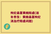 枸杞桑葚黄精阳虚(滋补养生：黄精桑葚枸杞汤治疗阳虚问题)