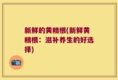 新鲜的黄精根(新鲜黄精根：滋补养生的好选择)