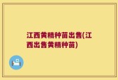 江西黄精种苗出售(江西出售黄精种苗)