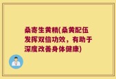 桑寄生黄精(桑黄配伍发挥双倍功效，有助于深度改善身体健康)