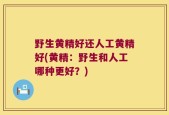 野生黄精好还人工黄精好(黄精：野生和人工哪种更好？)
