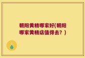 朝阳黄精哪家好(朝阳哪家黄精店值得去？)