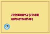 药物黄精种孑(药材黄精的功效和作用)