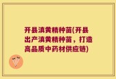 开县滇黄精种苗(开县出产滇黄精种苗，打造高品质中药材供应链)