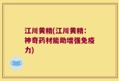 江川黄精(江川黄精：神奇药材能助增强免疫力)
