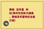 黄精  淫羊藿  枸杞(草药天然助力健康，黄精淫羊藿枸杞全面介绍)