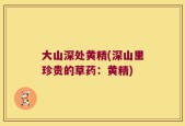 大山深处黄精(深山里珍贵的草药：黄精)