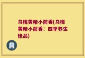 乌梅黄精小茴香(乌梅黄精小茴香：四季养生佳品)