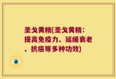 圣戈黄精(圣戈黄精：提高免疫力、延缓衰老、抗癌等多种功效)