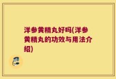洋参黄精丸好吗(洋参黄精丸的功效与用法介绍)