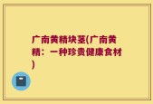 广南黄精块茎(广南黄精：一种珍贵健康食材)
