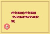 观音黄精(观音黄精  中药材功效及药用价值)